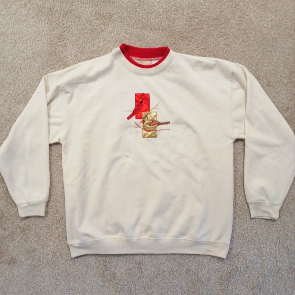 Vintage M & C Sportswear White Cardinal Sweater Size: L